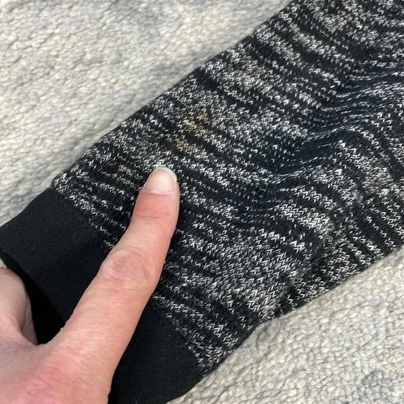 Madewell Marled Charcoal Gray Sweatshirt Dress Long Sleeve Sz M - Picture 10 of 12